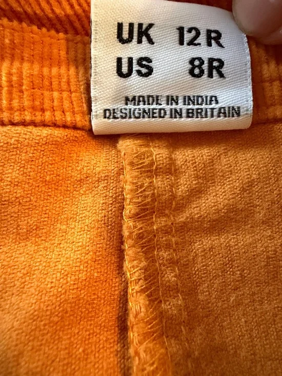 Lucy & Yak Orange Corduroy Dungarees Overalls - Picture 6 of 8